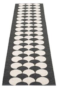 Černo-krémový vnitřní a venkovní běhoun 70x250 cm Poppy Black Vanilla – Pappelina