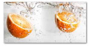 Foto obraz skleněný horizontální Pomeranče pod vodou osh-83515486