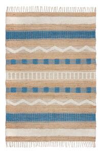 Ručně tkaný koberec s příměsí juty v modro-přírodní barvě 120x170 cm Medina Jute – Flair Rugs