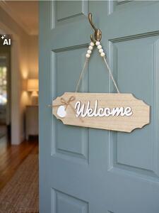 Sinsay - Závěsná dekorace na dveře s nápisem Welcome - béžová