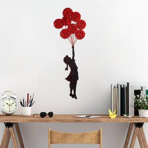 Wallity Nástěnná kovová dekorace Banksy 11-1 černá/červená