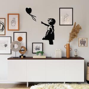 Wallity Nástěnná kovová dekorace Banksy 14 černá