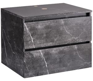 Nástěnná skříňka pod umyvadlo SERRA 60 cm Černý mramor