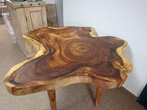 Stůl jídelní TROPIC 1. z exotického dřeva, 140 cm