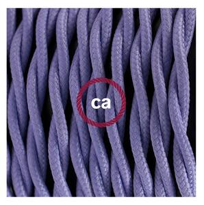 Creative cables Závěsné svítidlo pro stínidla s lila zkrouceným hedvábným textilním kabelem TM07 Velikost: 50 cm, Barva: Černá, Montáž: Udělej Si Sám Sada