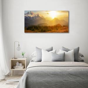 Foto obraz canvas Západ slunce hory oc-84116149