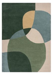 Zelený ručně tkaný vlněný koberec 200x290 cm Glow Green & Blue – Flair Rugs