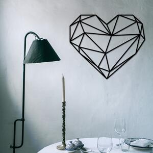 Wallity Nástěnná kovová dekorace Heart I černá