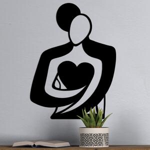 Wallity Nástěnná kovová dekorace Hug černá