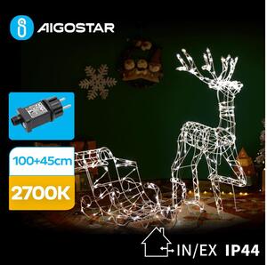 Aigostar-LED Venkovní dekorace LED/3,6W/31/230V 2700K 90/45cm IP44 sob se sáněmi