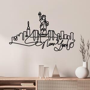 Wallity Nástěnná kovová dekorace New York černá