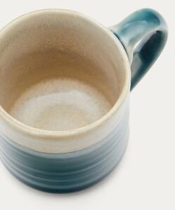 OnaDnes -20% Modro-bílý keramický hrnek Kave Home Sanet