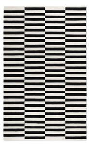 Černo-bílý oboustranný ručně tkaný vlněný koberec 200x300 cm Donna – Hanse Home