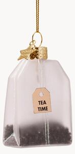 Ručně foukaná vánoční ozdoba Tea Bag