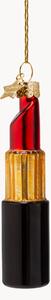 Ručně foukaná vánoční ozdoba Lipstick