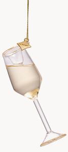 Ručně foukaná vánoční ozdoba Champagne Glass