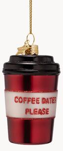 Ručně foukaná vánoční ozdoba Coffee Mug