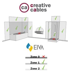 Creative cables Fermaluce EIVA elegant pro stínidlo s ohnutou prodlužovací trubičkou, voděodolným stropním baldachýnem a objímkou IP65 Barva: Bílá