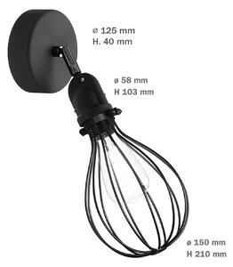 Creative cables Fermaluce EIVA s nastavitelnou spojkou a stínidlovým rámem kapka Barva: Černá