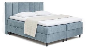 Modrá boxspring postel s úložným prostorem 160x200 cm Elva Bold Line – Bonami Selection