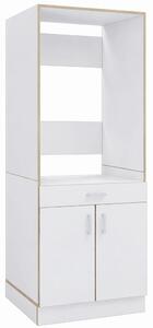 SKŘÍŇKA NAD PRAČKU, bílá, medový dub, 67/162/68 cm MID.YOU - Víceúčelové skříně, Online Only