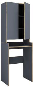 REGÁL NAD PRAČKU, antracitová, 67/200/48 cm MID.YOU - Koupelnové série, Online Only
