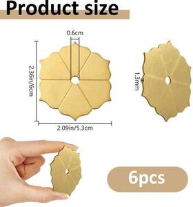 6Pcs Brass Handle Pračky Nábytek Dekorace Plička 2.4x2 S 6Mm Hole Antique Bronze Tlačítka Pračky Dekorativní květinové kovové hardwary Prádelka pro pračky