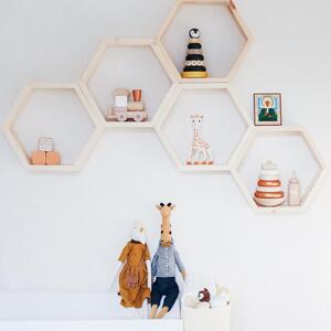 Kalune Design Sada 5 ks nástěnných poliček RAF 36x31 cm světlý ořech