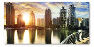Moderní skleněný obraz z fotografie Dubai západ slunce osh-86065088