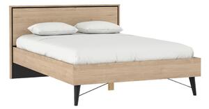 Dvoulůžková postel v dekoru dubu s roštem 140x200 cm v přírodní barvě Ry – Tvilum