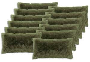 Povlak na polštář 12 pcs HEERLEN Zelená 40 x 80 cm PV fleece