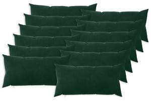 Povlak na polštář 12 pcs HEERLEN Tmavě zelená 40 x 80 cm Samet
