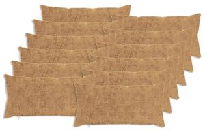Povlak na polštář 12 ks HEERLEN Taupe 40 x 80 cm Umělá králičí