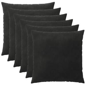 Povlak na polštář 6 pcs HEERLEN Černá 80 x 80 cm Samet