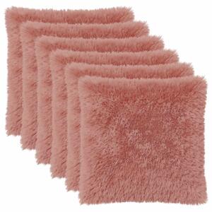 Povlak na polštář 6 pcs HEERLEN Růžová 80 x 80 cm PV fleece