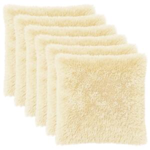 Povlak na polštář 6 pcs HEERLEN Krémová 80 x 80 cm PV fleece