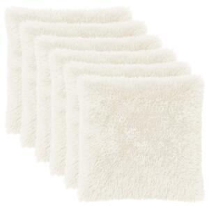 Povlak na polštář 6 pcs HEERLEN Bílá 80 x 80 cm PV fleece