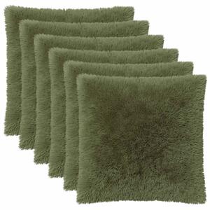 Povlak na polštář 6 pcs HEERLEN Zelená 80 x 80 cm PV fleece