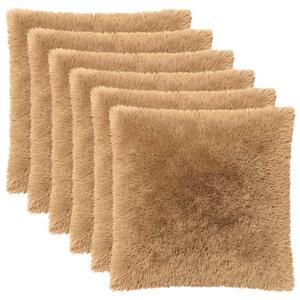 Povlak na polštář 6 pcs HEERLEN Taupe 80 x 80 cm PV fleece