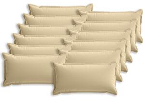 Povlak na polštář 12 ks HOUTEN Béžová 40 x 80 cm Polyester