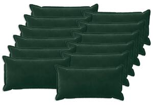 Povlak na polštář 12 pcs HOUTEN Tmavě zelená 40 x 80 cm Samet