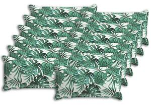 Povlak na polštář 12 ks HOUTEN Vzor listů 40 x 80 cm Polyester