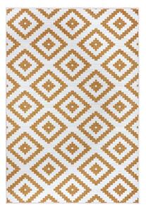 Okrově žluto-bílý venkovní koberec 80x150 cm Malta – NORTHRUGS