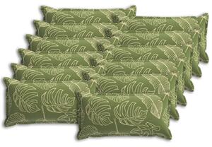 Povlak na polštář 12 ks HOUTEN Listový design 40 x 80 cm