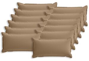 Povlak na polštář 12 ks HOUTEN Taupe 40 x 80 cm Polyester