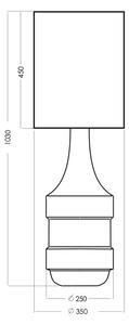 4concepts Designová stolní lampa BIARITZ Barva: Bílo-zlatá