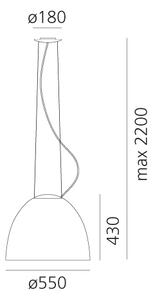 Artemide Designové závěsné svítidlo Nur Gloss Ø 55cm, 1 x E27 Barva: Černá