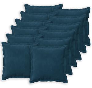 Povlak na polštář 12 pcs HOUTEN Modrá 50 x 50 cm Samet