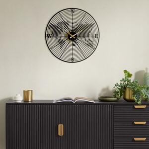 Wallity Nástěnné kovové hodiny Coordinate černé