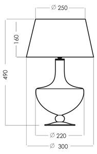 4concepts Designová stolní lampa OXFORD TRANSPARENT COPPER Barva: Černo-zlatá